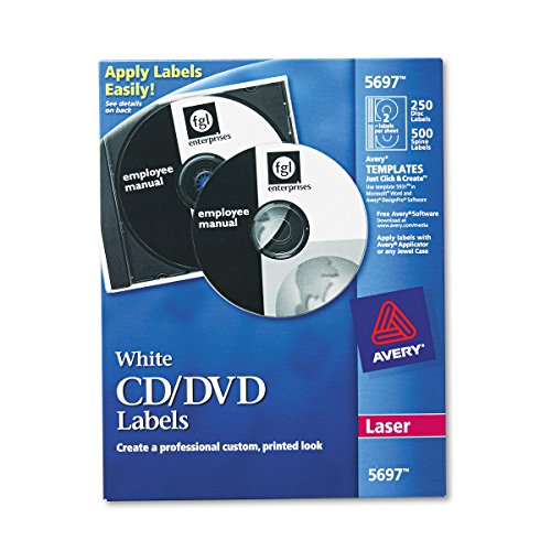 Preisvergleich Produktbild Avery CD-Etiketten – Drucker Etiketten (weiß, Laser, 750 PC (S))