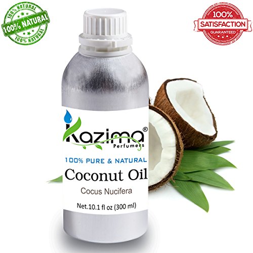 Coconut Carrier Oil (Extra Virgin) 100% Pure Natural & Undiluted Oil -l Cold Pressed, Aromatherapy - Ideal for hair loss Treatment, Hair Growth, Skin (300ML) RS.399 (51.00% Off) - Amazon