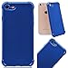 Produktbild CE-Link für iPhone 7 Hülle Vollschutz Schale Ultradünne Etui Weich Silikon Schutzhülle Handyhülle Anti-Scratch TPU Backcover + Ultra Weiche Plastik PC Front Full Body Protective Case Clear Cover Silicone Bumper - Blau + 1 x Panzerglas