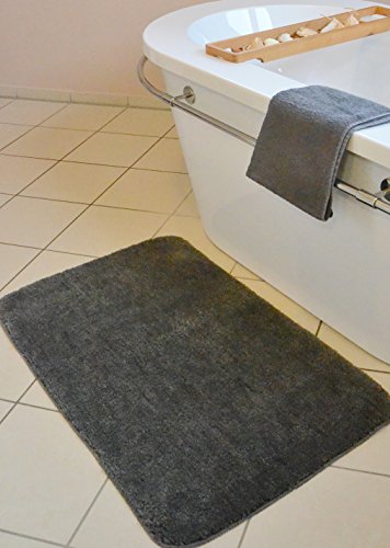Badematte Metal Grau 60×100 cm OEKO-TEX 100 zertifiziert Badteppich - 4