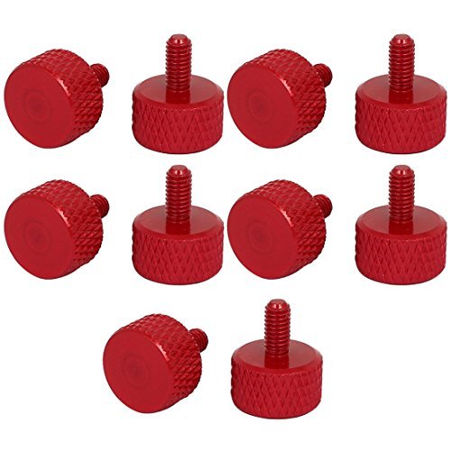 Preisvergleich Produktbild DealMux Computer PC-Grafikkarte M3x6mm Rändelschrauben Wein-Rot-10pcs