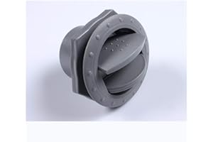 ‎MASO MASO 60mm Grau runder AC Universal-Luftauslass-Entlüftung mit Luftschlitzen auf dem Armaturenbrett, 360 ° verstellbarer runder Galvanik-Knopf Dachlüfter für Wohnmobil Bus Boot Yacht
