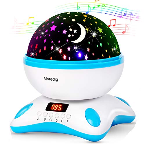 Luce notturna per bambini, Lampada per proiettore rotante a 360 °, Luce notturna per bambini, Lampade da comodino Lampade per l'ambiente - Blu