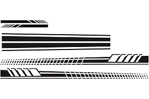 Goolsky Adesivi per auto Adesivi per il corpo Decalcomanie Strisce Auto Porta Laterale Corpo Cappuccio Specchio Retrovisore Decalcomania Adesivi Set da Corsa 5 Pezzi