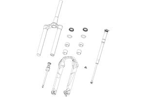 RockShox Spare Front Suspension Internals Left Air Top Cap Debonair Splined 35mm Includes And Valve, Servicio Y Pieza De Repuesto Unisex Adulto, Negro, Talla Única
