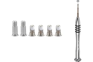CTBDZ - Juego de 6 tornillos de fondo y destornilladores para MacBook Pro 15" A1707 A1990 (2016-2019) Bottom Case Screw Set (color plata)