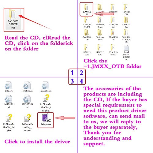 Ronsen 895U3ISC Externe Festplatte Docking Station – USB 3.0 Dual Bay Festplattenleser für 2,5 / 3,5 Zoll IDE und SATA I / II HDD SSD, mit All-in-1 Kartenleser (SD / XD / Micro SD / TF / MS / M2 / CF / MD Karte) und One Touch Backup Funktion, Unterstützung 2x 8TB, Tool-Free - 7