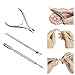 Vivo © Set of 3 Stainless Steel Nail Cuticle Spoon Pusher Remover Cutter Nipper Clipper Cut Kit