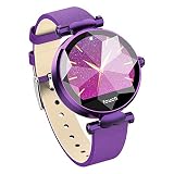 SHshou-L Smart Watch, Fitness Tracker Farbbildschirm Weibliche Überwachung Herzfrequenz Blutdruck Übung Schritt Physiologischer Zyklus Armband,Purple
