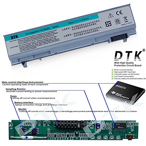 Dtk® Ultra Hochleistung Notebook Laptop Batterie Li-ion Akku für DELL Latitude E6400 E6410 E6500 E6510 precision M2400 M4400 M4500 Notebook Laptop Batterie [11.1V 4400MAH 6CELLS] - 2