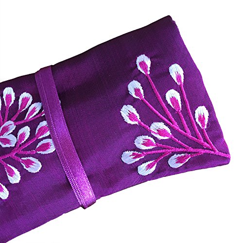 Silk Jewellery Roll, Fairtrade, Handmade, Pretty Silk with Embroidery