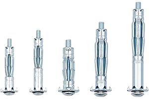 Lemiyoo 36 Sets Hollow Wall Fixings Anchor,Plasterboard Fixings Heavy Duty Screws Assorted,Cavity Rawl Plugs for Plasterboard,Drywall, Brick,Wood Doors,Thin Metal,Concrete,Masonry