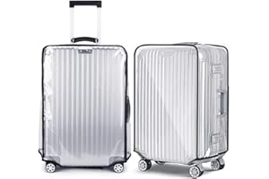 CHUDIAN Pokrowiec na walizkę ochronną, 2 szt. przezroczysty pokrowiec na walizkę z PCW, 28 cali pokrowiec ochronny zmywalny, kompatybilny z większością toreb, przezroczysty, 67-71 cm x 45-49 cm*30-34cm,