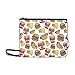Produktbild WYYWCY Fast Food Hamburg Pizza Fries Zeichnung Muster Benutzerdefinierte hochwertige Nylon Slim Clutch Crossbody Tasche Umhängetasche