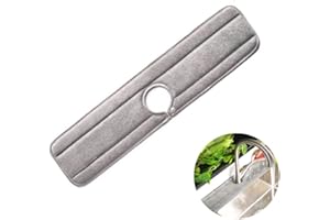 Ygapuzi XL Tappetino assorbente per rubinetto in microfibra,Tappetino per lavello rubinetto della cucina Raccogligocce e schizzi con chiusura a scatto,lavabile riutilizzabile,23x5,9pollici (Grigio)