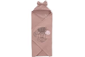 Hauck Snuggle N Dream Baby Blanket, Minne Mouse Rose - Soft Cotton Wrapping Blanket for Car Seats, Pushchairs, Strollers & Beds, Machine Washable