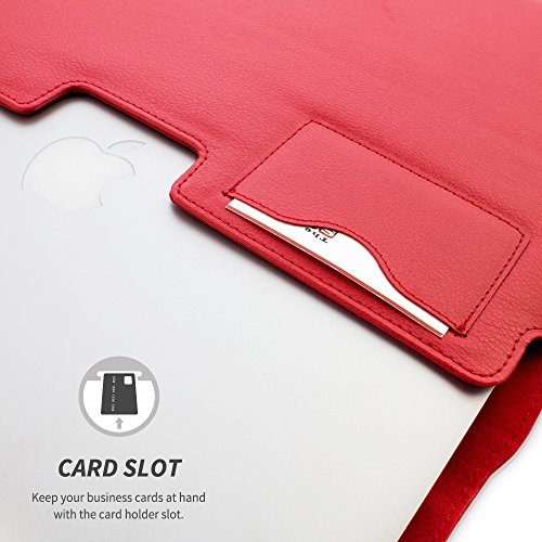 TheSnugg B00FJV1824 13Zoll Ärmelhülle Rot Notebooktasche – Notebooktaschen (33 cm (13 Zoll), Ärmelhülle, Rot, Baumwolle, Polyurethan, Einfarbig, Nubuck fibre) - 2