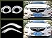 Price comparison product image BOVIEW 4 Pcs Set Chrome Fog Light Lamps Cover Eyebrow Trim for Mazda 6 Atenza 2014-2015