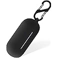 Carrying Case Compatible with Sony WF-C700N, Portable Scratch Shock Resistant Silicone Cover with Carabiner (Black)