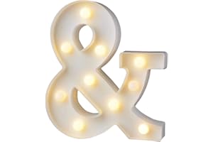 KOPPER-24 LED Deko Buchstaben - 22 cm A-Z - mit warmen Licht - Lampe beleuchtet Hinstellen Hochzeit Schriftzug Wort Love Home Batterie Lechtdeko Alphabet Ja Liebe Romantisch Wohnzimmer Bar Leuchtbuchstaben (&)