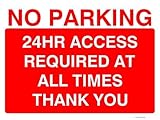 panel compuesto de aluminio peru Hecho de vinilo autoadhesivo. Señal de Aluminio Compuesto de 3 mm de tamaño A4 (21 x 29,7 cm), diseño con Texto en inglés No Parking 24 Hour Access Requires At All Times
