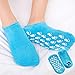 AYAOQIANG Moisturizing Gel Spa Socks for Moisturize Soften Repair Cracked Skin-2Pair (Pink + Blue)