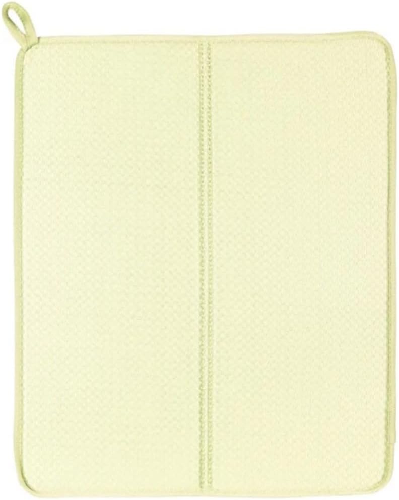 Bulaşık Kurutma Matı Tezgah Üstü Bulaşık Suyu Emici 44x33cm Kurutucu Bulaşık Altlığı (2'li Krem, 17cmx13cm)