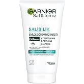 Garnier Saf & Temiz Salisilik Sivilce G&ouml;r&uuml;n&uuml;m&uuml; Karşıtı 3'&uuml; 1 Arada (Beyaz Kil, Salisilik Asit, Niasinamid)