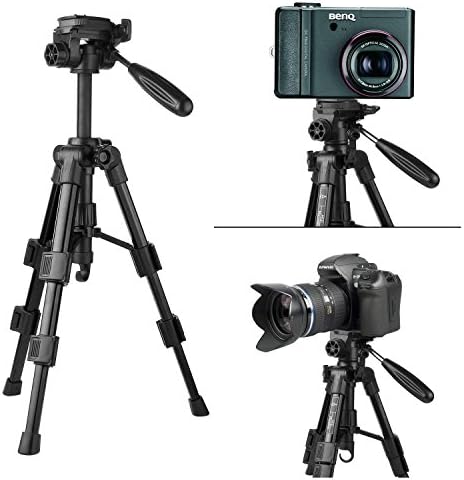 Mini Tabletop Tripod Aluminum Alloy 5KG Load Lightweight Portable Folding Travel Black Desktop Stand