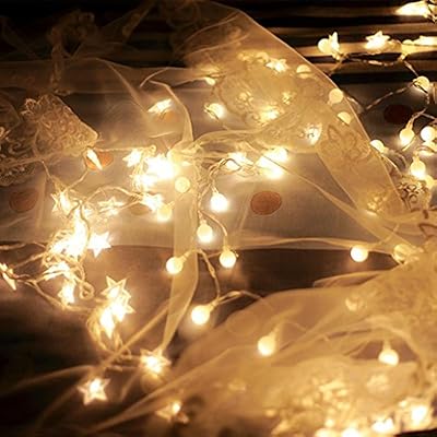 Jamicy® Guirlande lumineuse solaire, 20 LED boules, Longueur 2.5M, Eclairage solaires (C)