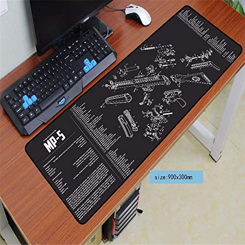 Preisvergleich Produktbild Weißer und schwarzer Wolf Mauspad hochwertige Auflage Computer Büro Tastatur ultradünne Tischmauspad Mauspad 2 700x300x2