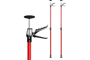 3-H Etai Telescopique Reglable 2pcs, Extensible de 115 à 290 cm,Etai de Soutien Tout Acier Étai de Porte Charge Max.50kg, Étai pour Plafond-Montage Plaques de Plâtre pour Bricolage Atelier Maison