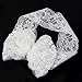 Baby Infant Christening Flower Headband Toddler Lace Rose Bow Headdress (White)