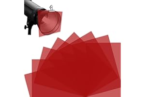 KINETOX 8 pièces Filtre de Lumière Filtre Gel Correcteurs Couleur Rouge 29,7 x 21cm Couleur Transparent A4 Lumière Convient LED Stroboscopique Photographie Fête DIY
