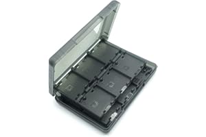 NEWLUCK 28-in-1 Game Card Case Storage Box for 3DS / 3DS / DSi / DSi XL / DSi LL / DS / DS Lite Protective Storage System Game Card Organizer Games Holder case Cartridge Storage Box Holder (Black)