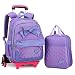 Produktbild Mädchen Studenten Polyester Oxford Tuch Trolley Tasche Doppelter Schulter Rucksack Handzug Box , Purple