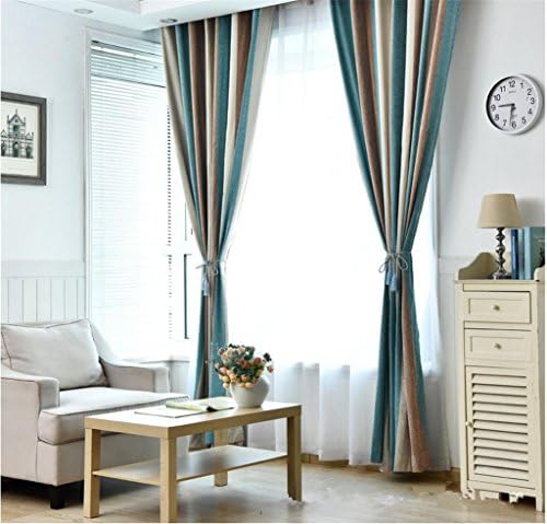 KKLL Chenille Double-sided Jacquard Noise Reduction Cover the Sun Insulation Thicker Curtains Window Drapes Bedroom Living Room Darkening Panel Curtain 1.5 * 2.7m (2 panels) , 4