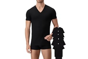 Intimo College 5/10 Maglietta Intima Uomo in Puro 100% Cotone Pettinato Made in Italy di qualità Traspiranti Scollo a v e Girocollo