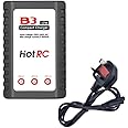 RC Lipo Battery Charger 2S 3S Balance Charging HOTRC B3 7.4V-11.1V RC Quadcopter Drone Car Boat Pro Compact B3AC 110-240VAC UK Power Cable Include 2S 3S AB Clip