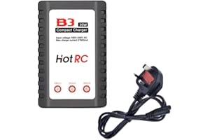 RC Lipo Battery Charger 2S 3S Balance Charging HOTRC B3 7.4V-11.1V RC Quadcopter Drone Car Boat Pro Compact B3AC 110-240VAC UK Power Cable