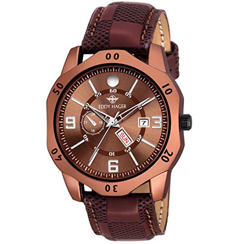 Eddy Hager Brown Day & Date Watch - for Men EH-144-BR RS.299 (88.00% Off) - Amazon Eddy Hager Brown Day & Date Watch - for Men EH-144-BR RS.299 (88.00% Off) - Amazon