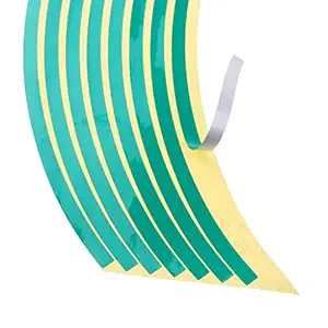 MAXBELL Motorcycle Rim Tape Reflective Wheel Stickers Decals Set Kit 18 inch Green
