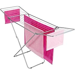 Metaltex 40750231080 Séchoir à Rabats-Vulcano, Métal, Argenté, Etendage : 18 m