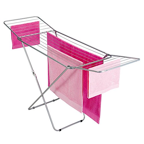 Metaltex 40750231080 Séchoir à Rabats-Vulcano, Métal, Argenté, Etendage : 18 m