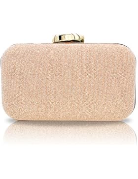 Artemis'Iris Elegante Rose Gold Clutch Geldbörse Crossbody Taschen für Damen, auffällige Party Hochzeit Braut...