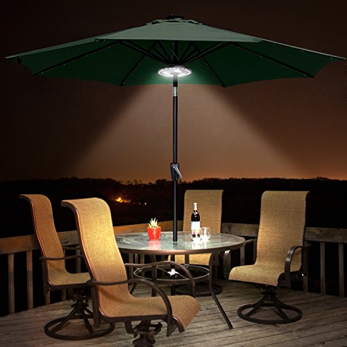 Albrillo 28 LEDs kabellose Sonnenschirmbeleuchtung Sonnenschirm Lampe 3 Modi für Garten Camping Außen - 6