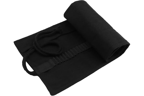 Sac a Crayon de Toile, DOITEM 72 Trous Pochette pour Crayons, Trousse de Crayons de Couleurs Sac Multi-usages (Crayons non Inclus)