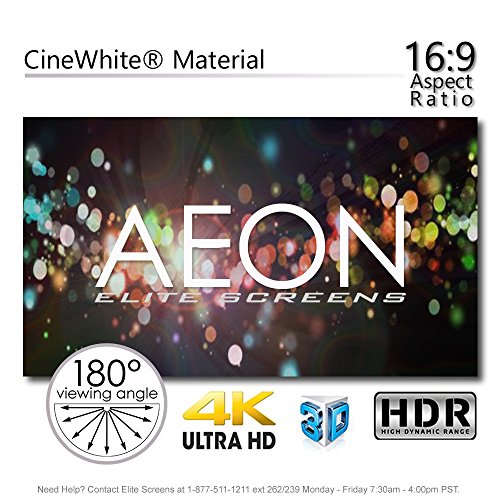 Elite Screens Aeon Series, Sleek EDGE FREE Tensioned Fixed Frame Projection/Projector Screen, 120-inch Diag. 16:9, AR120WH2 - Image 3