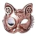 Produktbild Geekinvader Venezianische Steampunk Burning Man Maske mit Zahnrädern Katzenmaske mit Binokular Halbes Gesicht mit Zahnrädern über 14 Modelle (87367-9004-0000)