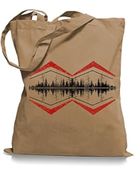 Ma2ca® Forrest Lines - Jutebeutel Stoffbeutel Tragetasche / Bag WM101